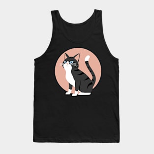 black cat lover sunny cartoon vector pet Tank Top